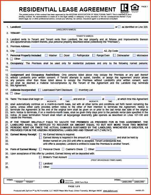 apartment rental agreement