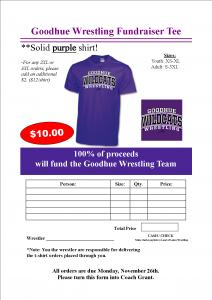 apparel order form template fundraiser tee