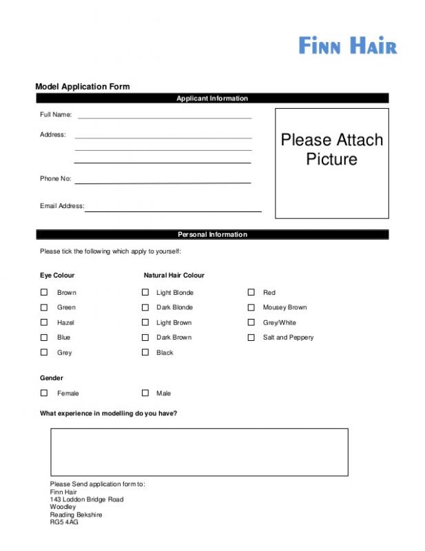 applicant form template