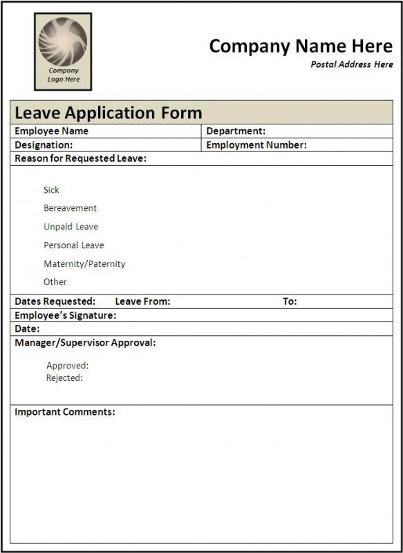 application form template