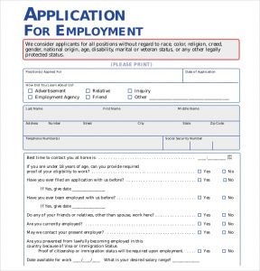 application form template walmart employement application pdf