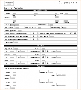 application forms templates business template professional employment or job application form template with personal details sample