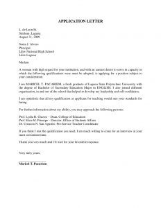 application letter examples application letter