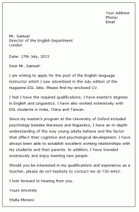 application letter examples job application letter sample