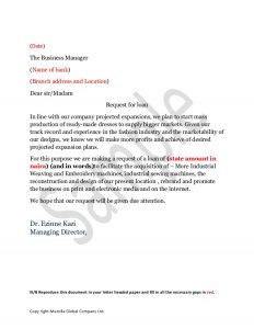 application letter examples sample loan application letter