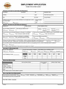 applications for employment templates job application form template