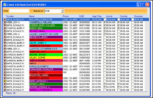 appointment scheduling template checkin checkout