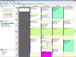 appointment scheduling template week view