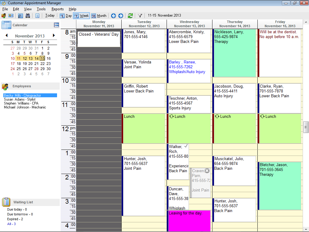 appointment scheduling template