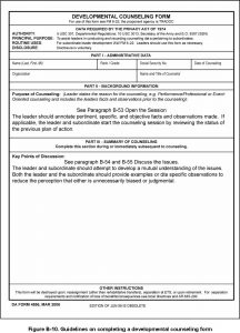 army initial counseling examples da form negative counseling examples