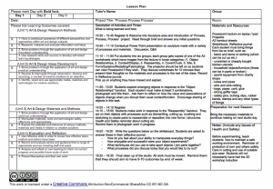 art lesson plans template screen shot at