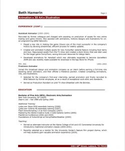 artist resume template after