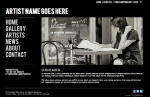 artist website templates design black