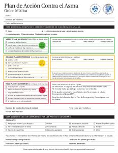 asthma action plan form ri asthma action plan english and spanish