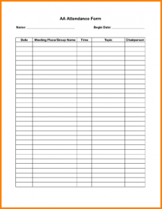 Attendance Sheet Pdf | Template Business