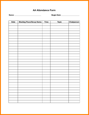 Attendance Sheet Pdf | Template Business