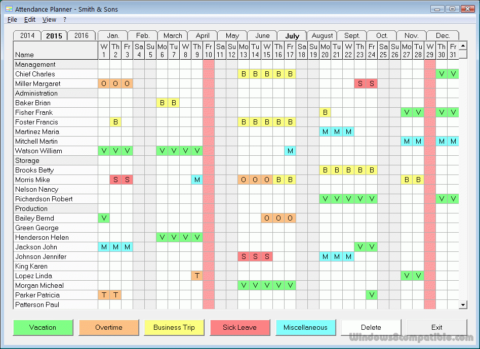 Excel Attendance Tracker Template 2023 Template Printable