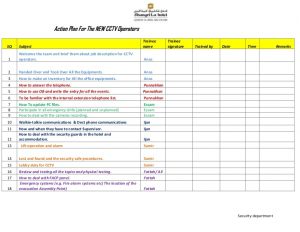 audit report template action plan for the new cctv operators