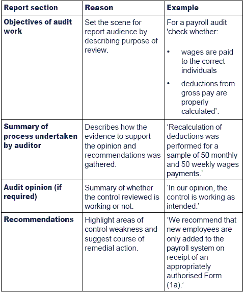 audit report template