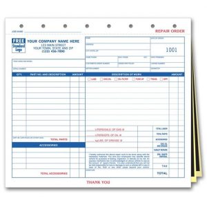 auto repair invoice dnp