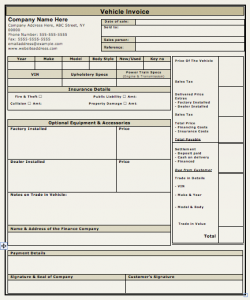 auto repair receipt vehicle invoice template vehicle sales invoice template kkresn