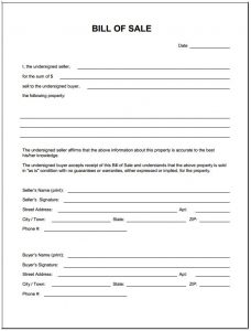 automobile bill of sale pdf bill of sale form template