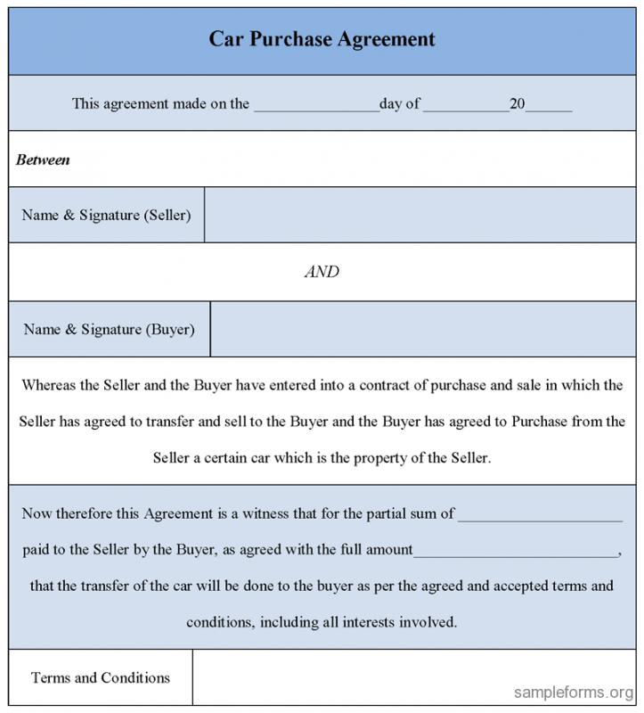 automotive bill of sale form