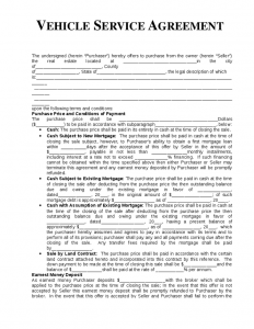 automotive bill of sale form vehicle service agreement template