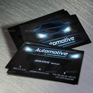 automotive business cards design