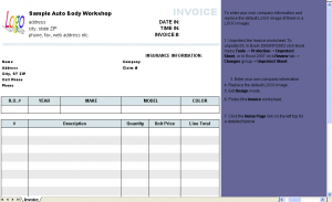 automotive repair invoices automotive repair invoice template