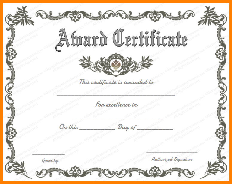 award certificate template free award certificates templates word 3