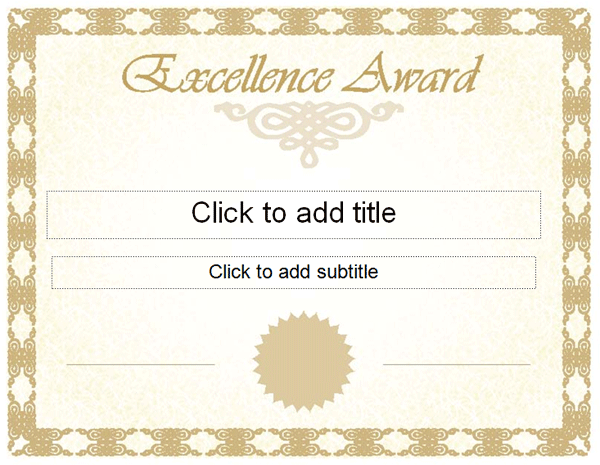 award certificate template free