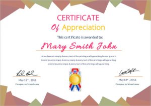 award templates free appreciation certificate template