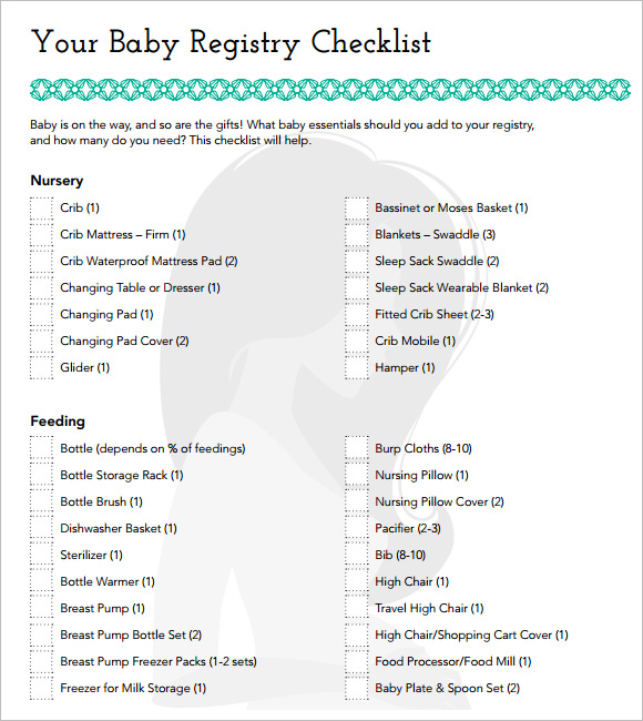 baby registry checklist