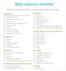 baby registry checklist printable baby registry checklist