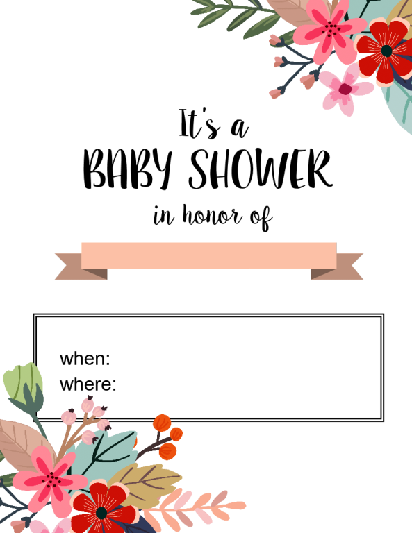 Baby Shower Card Printable | Template Business