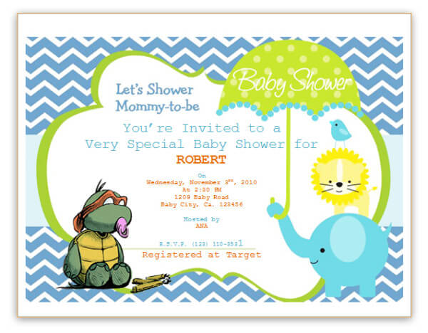 baby shower card template