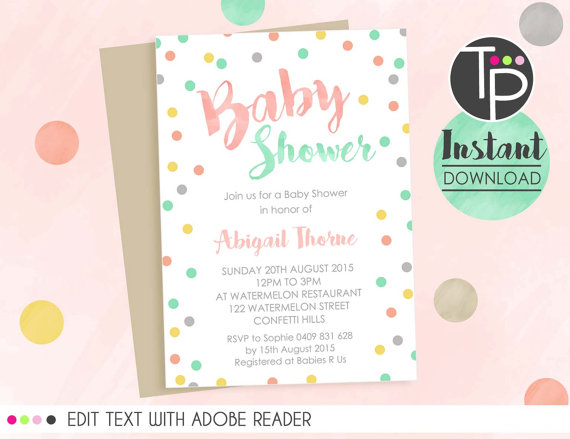 baby shower invitations that can be edited