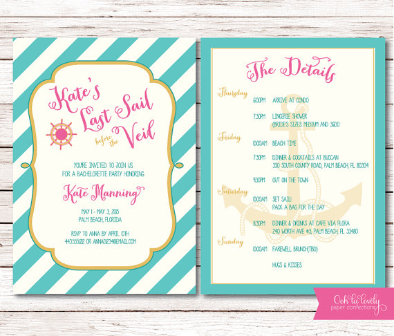 bachelorette invitations template