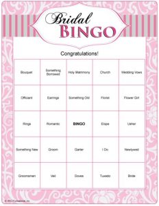 bachelorette itinerary template bridal bingo