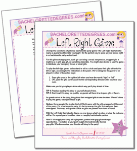 bachelorette party invitation template left right bachelorette game