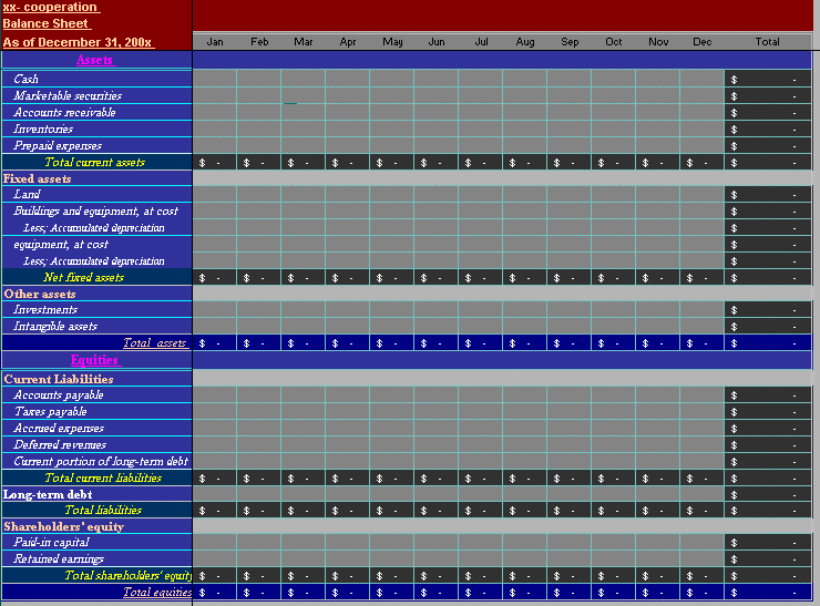 balance sheet example excel