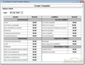 balance sheet template excel excel balance sheet template software