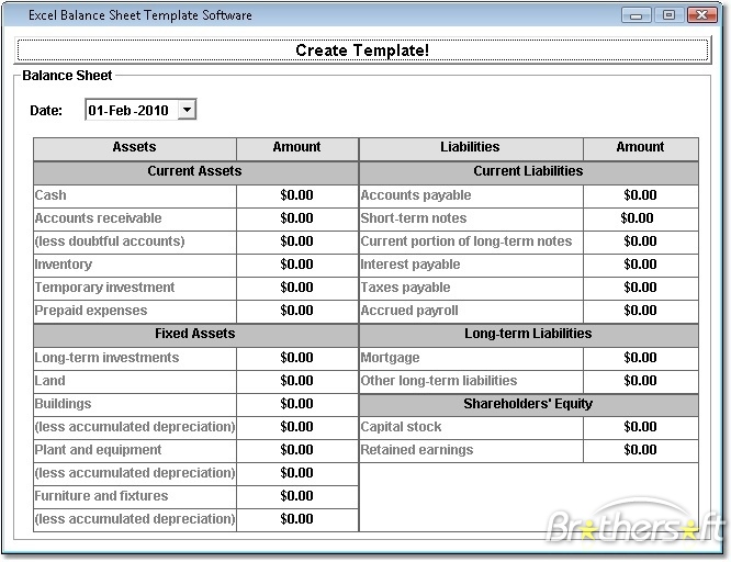 balance sheet template excel