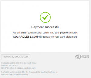 bank statement example payment successful gocardless sandbox gocardless com api v payment success