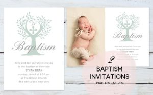 baptism invitation template simple baptism invitation