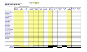 bar inventory list hotel inventory spreadsheet