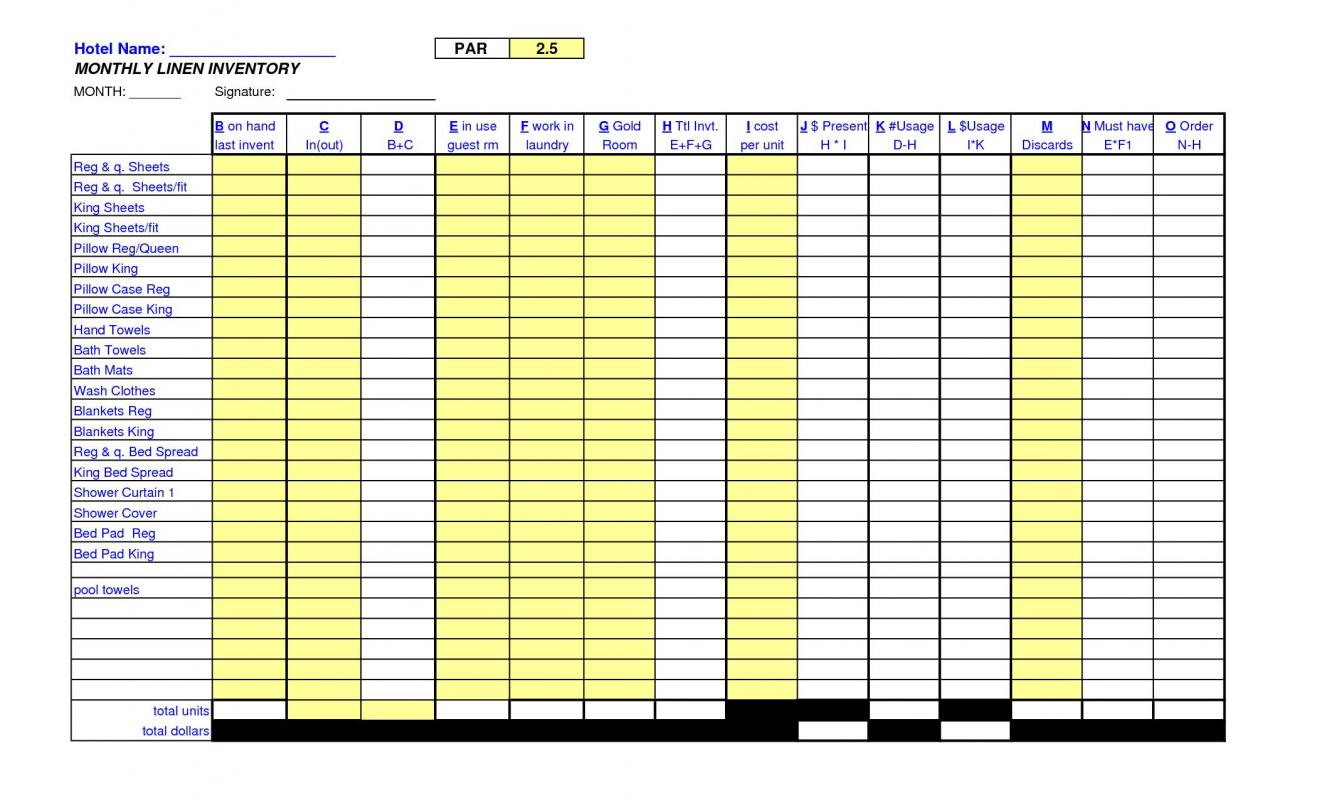 Bar Inventory Templates Free Excel Templates
