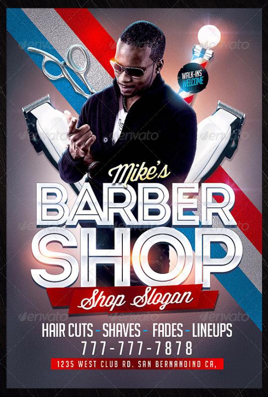 barber shop flyer