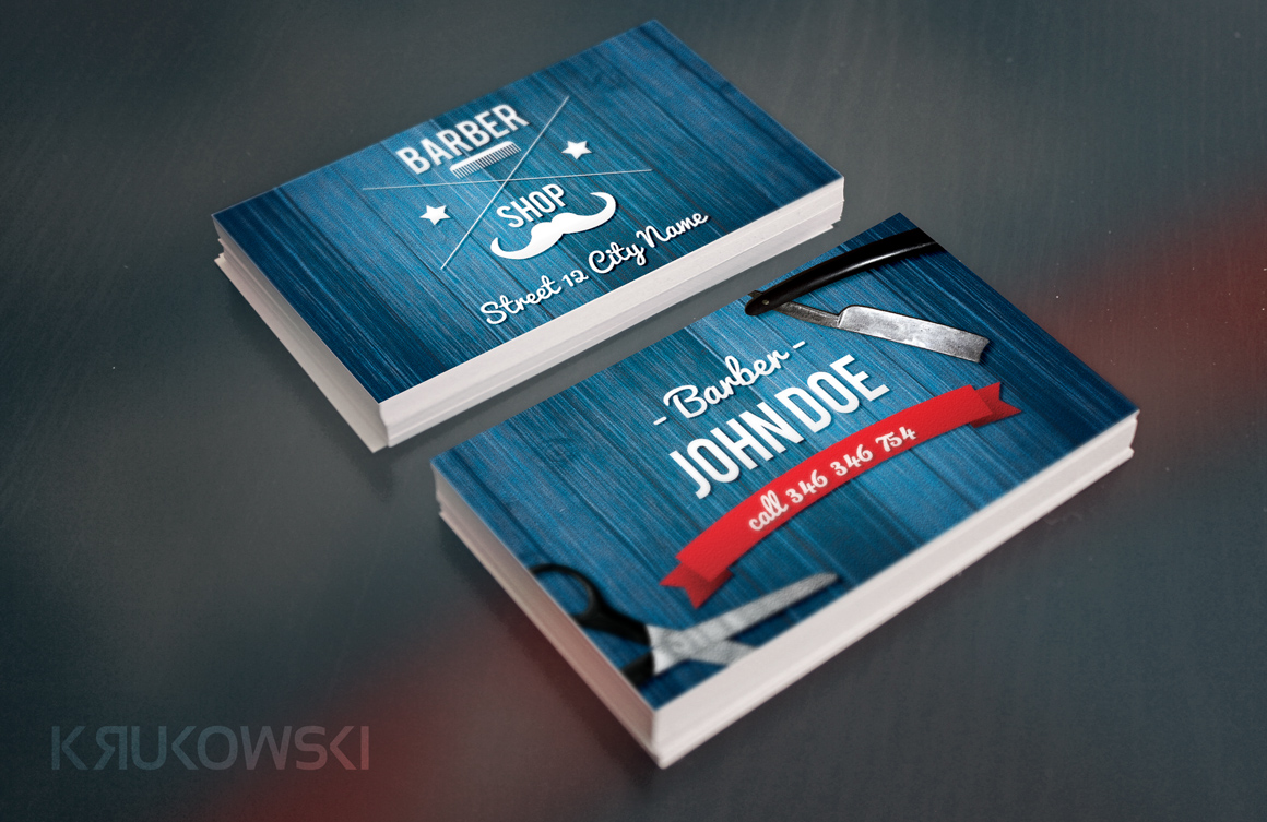 barbershop business cards